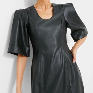 TUCKERNUCK  Black Leather Ariella Dress